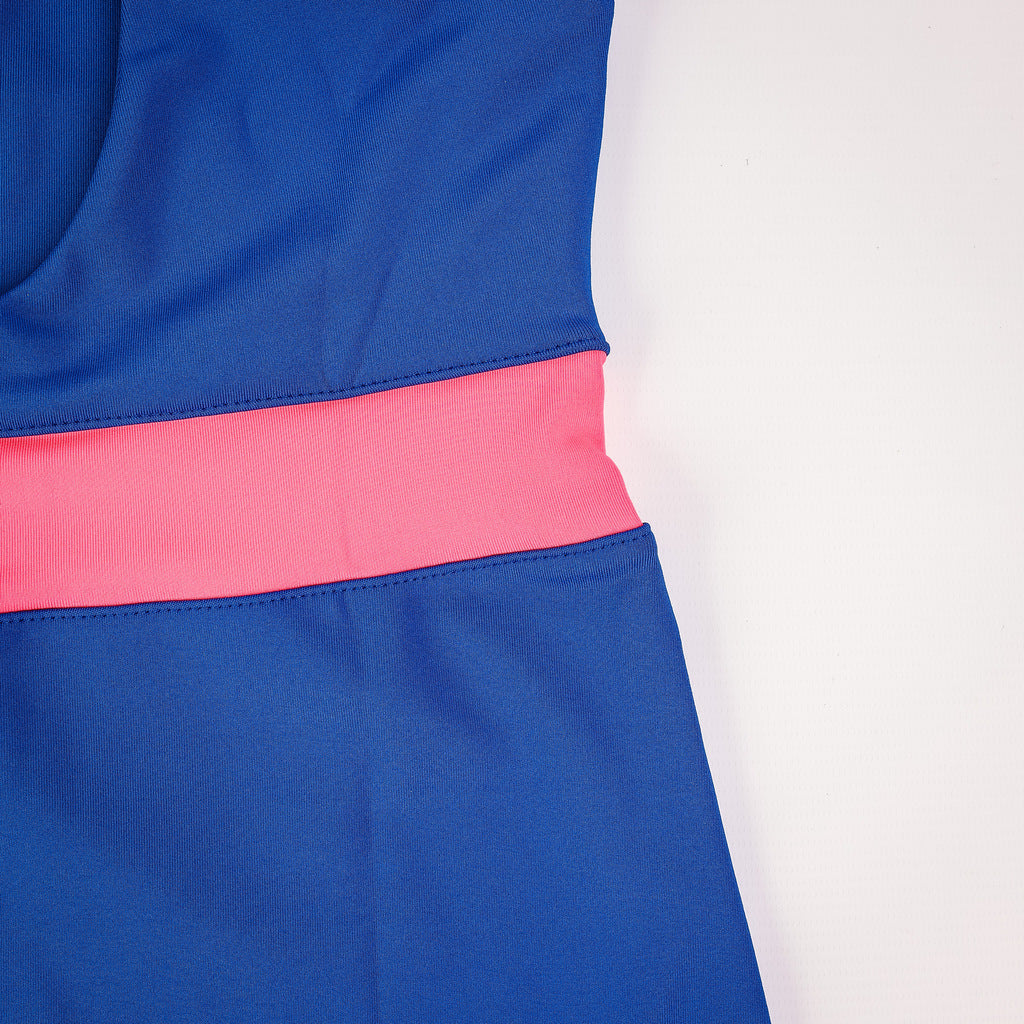 Barcelona Dress - Woman - Blue, Atlantis Green & Pink