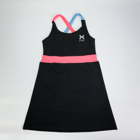 Barcelona Dress - Woman - Black, Light blue & Pink