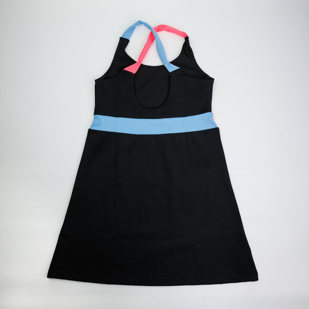 Barcelona Dress - Woman - Black, Light blue & Pink