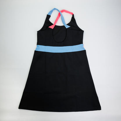 Barcelona Dress - Woman - Black, Light blue & Pink