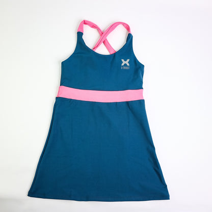 Barcelona Dress - Woman - Petroleum & Pink