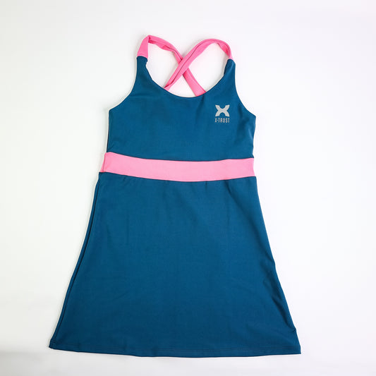 Barcelona Dress - Woman - Petroleum & Pink