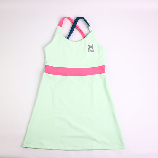 Barcelona Dress - Woman - Teal, Petroleum & Pink
