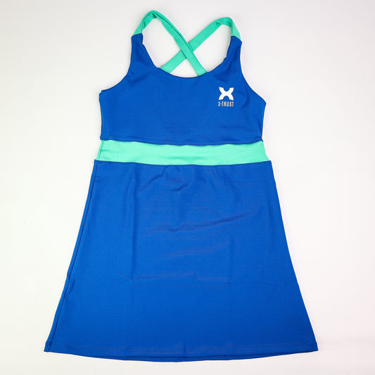Barcelona Dress - Woman - Blue & Atlantis Green