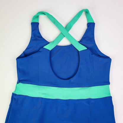 Barcelona Dress - Woman - Blue & Atlantis Green